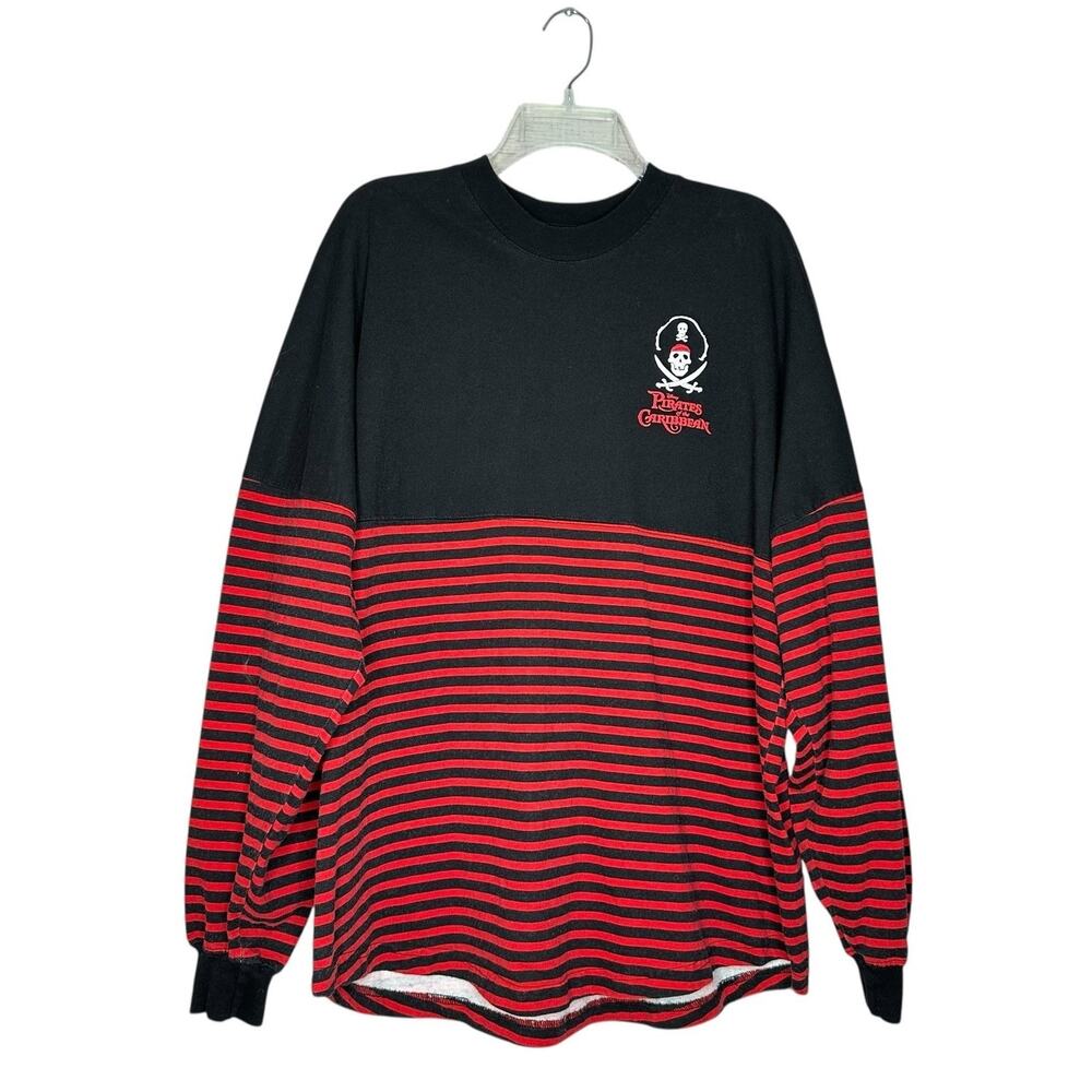 Walt Disney World Pirates of the Caribbean Red Black Spirit Jersey Medium